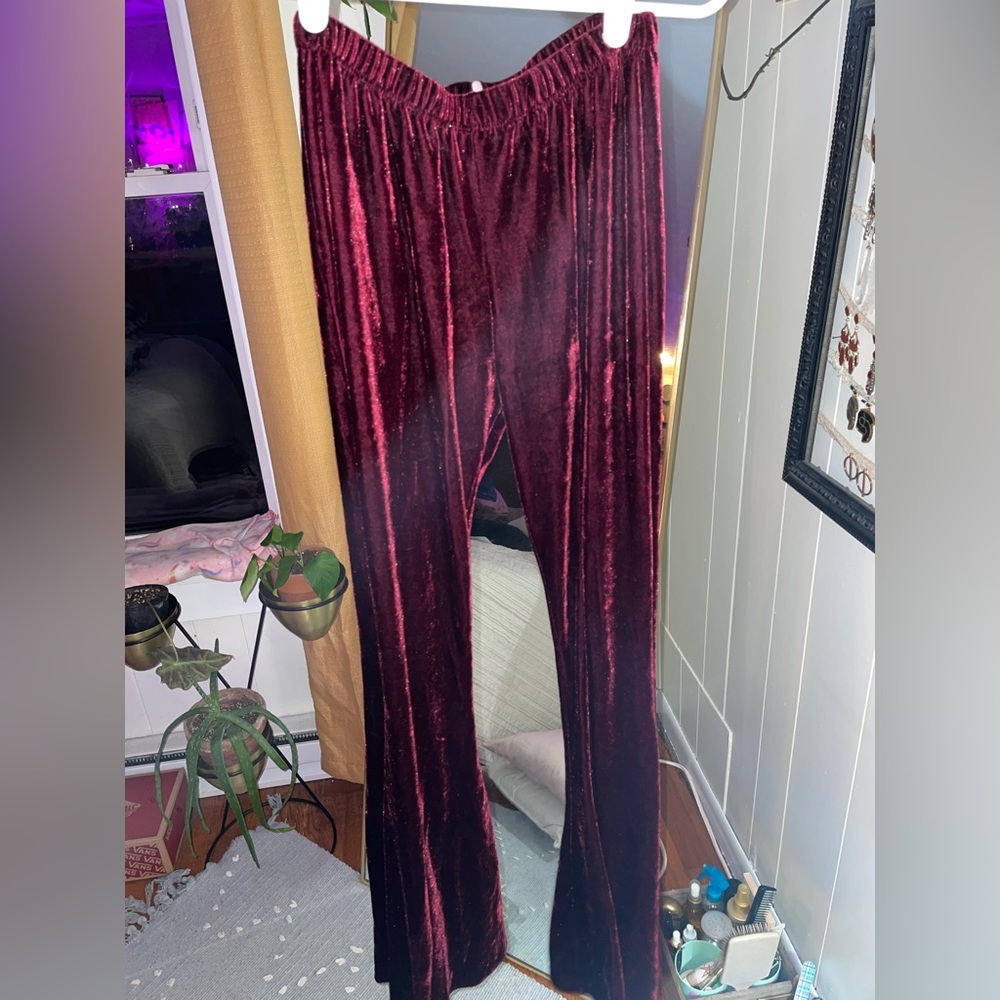 Red Velvet Bell Bottoms